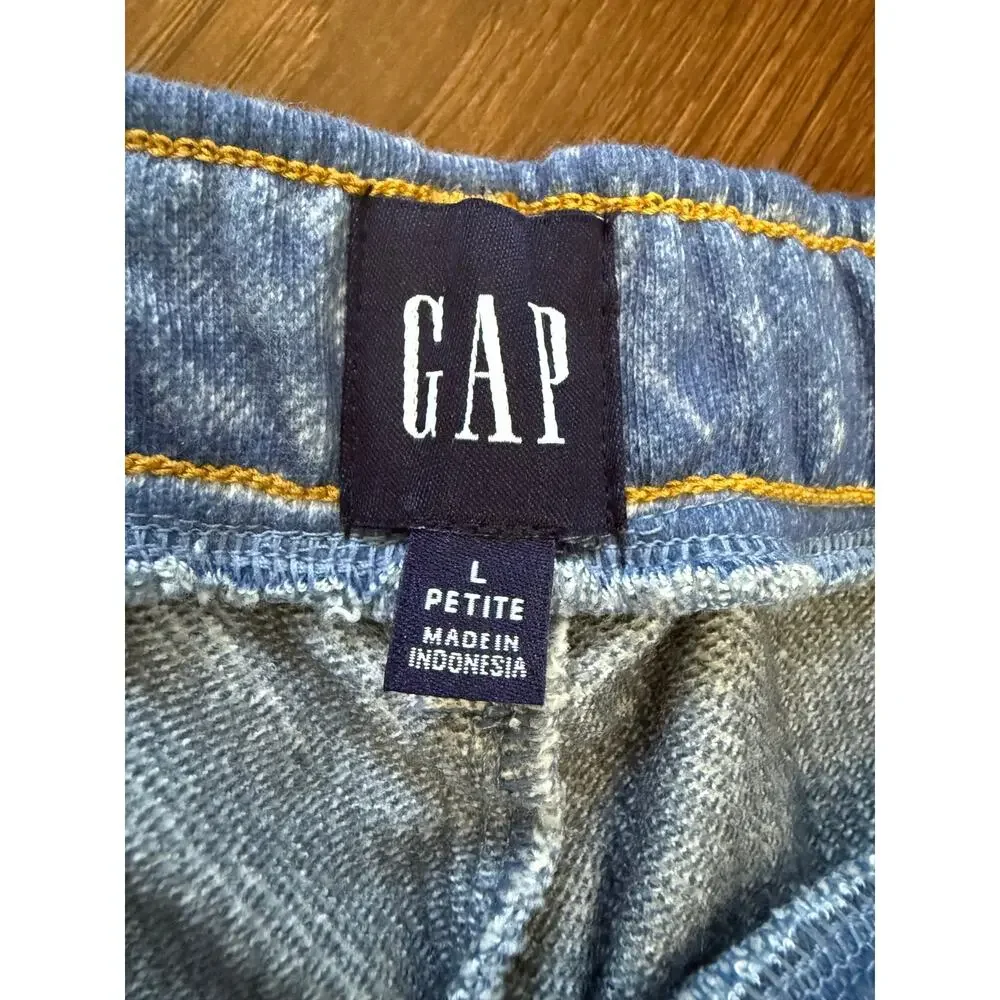 Gap Printed Baggy Sweatpant Jeans Light Wash Sz L PET Casual Comfort Minimalist